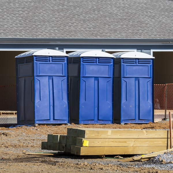 how do you dispose of waste after the portable restrooms have been emptied in Whittier NC